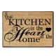 Kitchen is the heart of the home vintage ξύλινος πίνακας