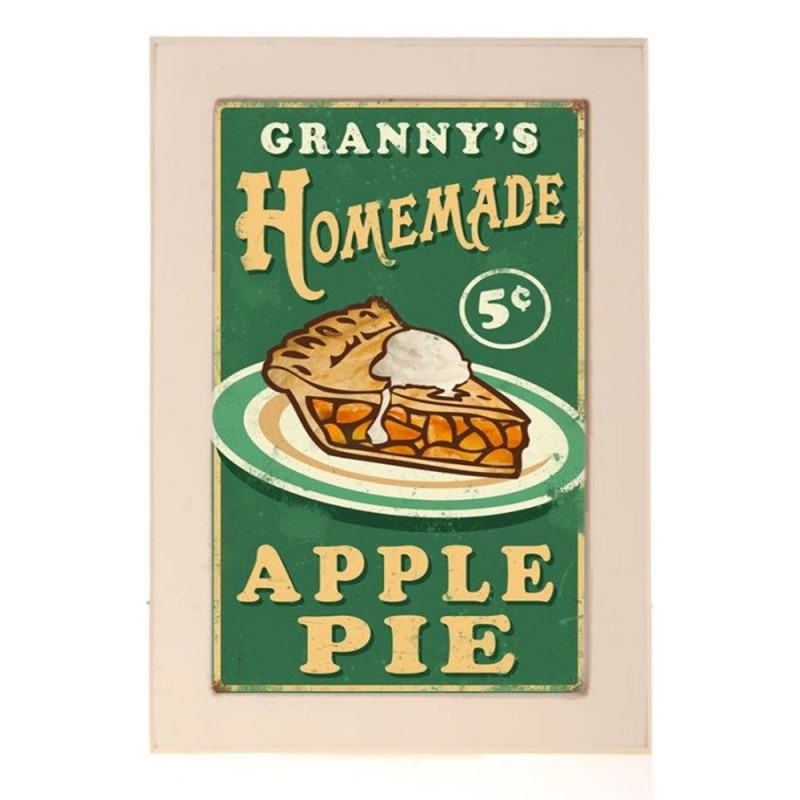 Homemade apple pie vintage ξύλινο πινακάκι