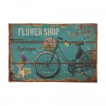 Vintage ξύλινο πινακάκι flower shop 48x32 εκ