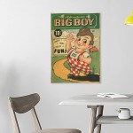 Big boy vintage ξύλινος πίνακας