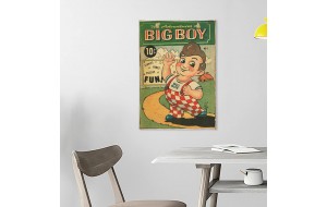 Big boy vintage ξύλινος πίνακας
