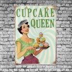 Cupcakes vintage σετ τριών τεμαχίων από ξύλινους χειροποίητους πίνακες