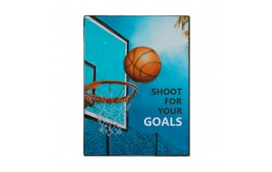 Shoot for your goals χειροποίητος πίνακας ξύλινος
