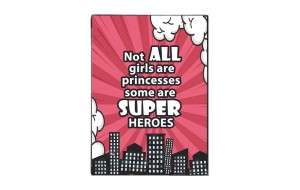 Girls super heroes χειροποίητο ξύλινο πινακάκι παιδικό