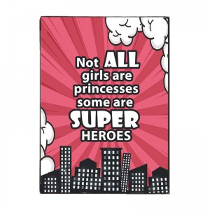 Girls super heroes χειροποίητο ξύλινο πινακάκι παιδικό