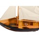 Ξύλινη διακοσμητική βάρκα με πανί 45x16x44 εκ