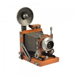 Vintage διακοσμητική ρέπλικα κάμερα με φλας μινιατούρα 13 εκ
