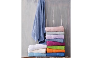 Basic πετσέτα βαμβακερή πενιέ σε χρώμα ροζ της πούδρας προσώπου 50x100 εκ