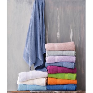 Basic πετσέτα βαμβακερή πενιέ λαχανί προσώπου 50x100 εκ