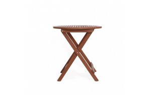 Bistro Hanna ξύλινο στρογγυλό τραπέζι 72x75 εκ