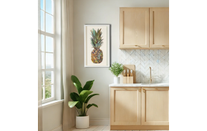 Pineapple πίνακας από 3D κολλάζ σε σχήμα ανανά 30x50 εκ