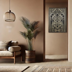 Πίνακας με τύπωμα πάνω σε καμβά και θέμα Art Deco 70x100 εκ
