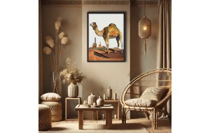 Camel πίνακας από 3D κολλάζ σε σχήμα καμήλας 75x100 εκ.