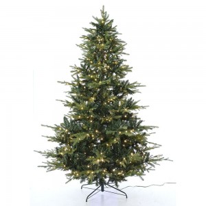 Eira Star χριστουγεννιάτικο δέντρο πράσινο με ενσωματωμένα 450 λευκά λαμπάκια led 210 εκ