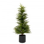 Real Touch χριστουγεννιάτικο δέντρο πράσινο σε γλαστράκι με φύλλωμα Full PE και ύψος 125 εκ