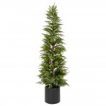 Real Touch χριστουγεννιάτικο δέντρο πράσινο σε γλαστράκι με φύλλωμα Full PE και ύψος 210 εκ