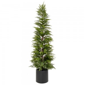Real Touch χριστουγεννιάτικο δέντρο πράσινο σε γλαστράκι με φύλλωμα Full PE και ύψος 210 εκ