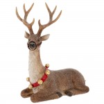 Χριστουγεννιάτικος διακοσμητικός όρθιος τάρανδος σε καφέ απόχρωση 26x14x30 εκ