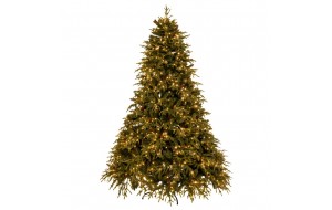 Franklin Fir Pre-Lit χριστουγεννιάτικο δέντρο σε πράσινο χρώμα με ενσωματωμένα 3100 LED με ύψος 300 εκ