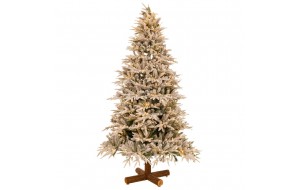 Eira Aurora Pre-Lit χριστουγεννιάτικο δέντρο με χιονισμένα πράσινα φύλλα και 800 ενσωματωμένα LED με ύψος 210 εκ