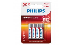 Premium Philips αλκαλικές μπαταρίες AAA PRO 4τμχ