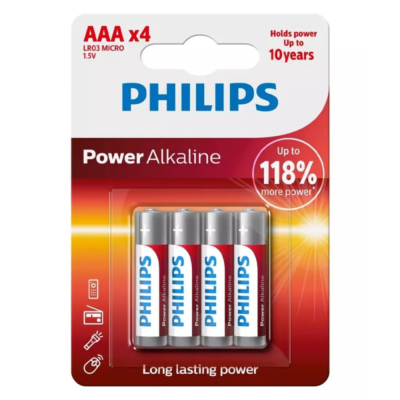 Premium Philips αλκαλικές μπαταρίες AAA PRO 4τμχ