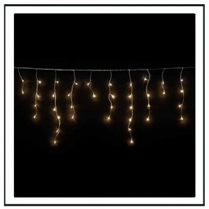 300 LED λαμπάκια κουρτίνα all flashing με πράσινο καλώδιο IP44 και θερμό λευκό φως 600x75 μέτρα