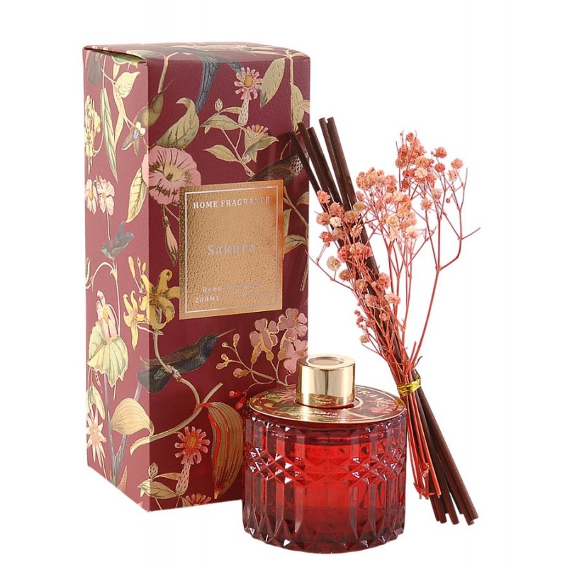 Χριστουγεννιάτικα αρωματικά sticks χώρου σε βαζάκι με άρωμα sakura άνθρος κερασιάς Ιαπωνίας 200ml