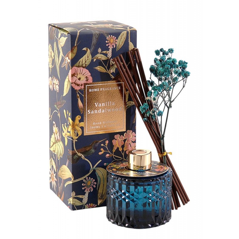 Χριστουγεννιάτικα αρωματικά sticks χώρου σε βαζάκι με άρωμα βανίλιας και σανταλόξυλο 200ml