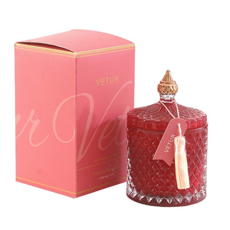 Χριστουγεννιάτικα αρωματικό κερί σε βαζάκι με άρωμα French Cupcake 180gr