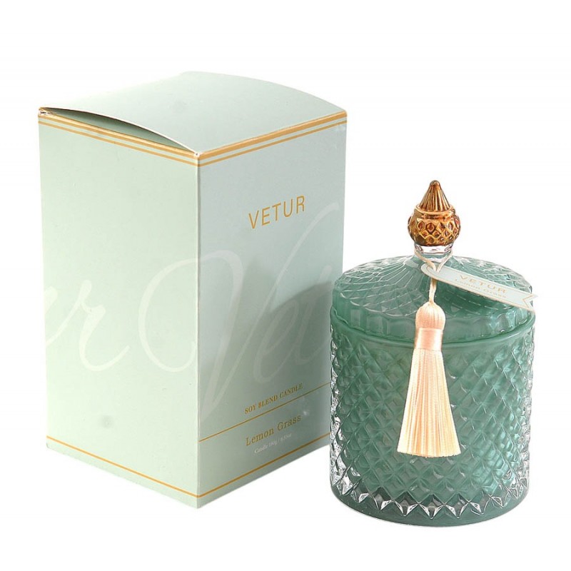 Χριστουγεννιάτικα αρωματικό κερί σε βαζάκι με άρωμα Lemongrass και soy 180gr