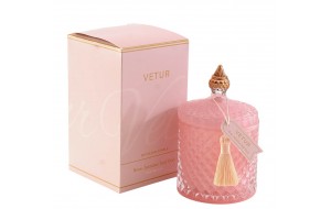 Χριστουγεννιάτικα αρωματικό κερί σε βαζάκι με άρωμα ροζ γιασεμί 180gr