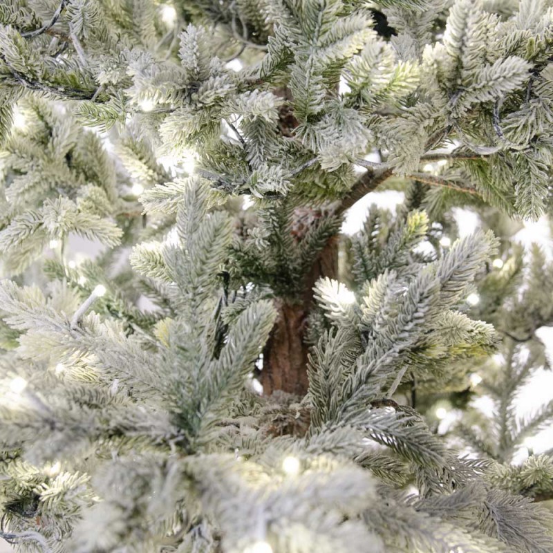 EchoNatural Forest Frost  Χριστουγεννιάτικο δέντρο παγωμένο full plastic με ενσωματωμένα 500 λαμπάκια και ύψος 230 εκ