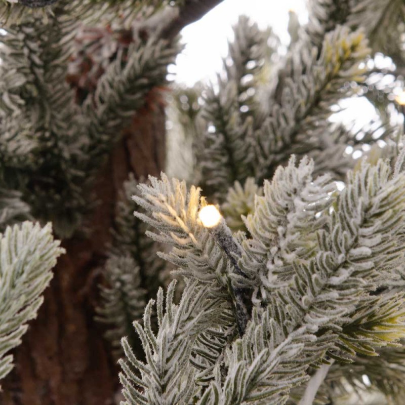 EchoNatural Forest Frost  Χριστουγεννιάτικο δέντρο παγωμένο full plastic με ενσωματωμένα 500 λαμπάκια και ύψος 230 εκ