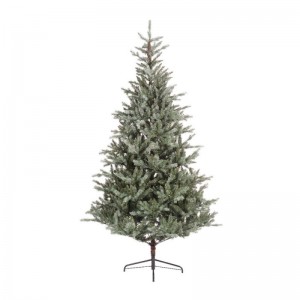 Chicago Flocked χριστουγεννιάτικο δέντρο σε πράσινη παγωμένη απόχρωση με mixed PE-PVC φύλλωμα και ύψος 270 εκ