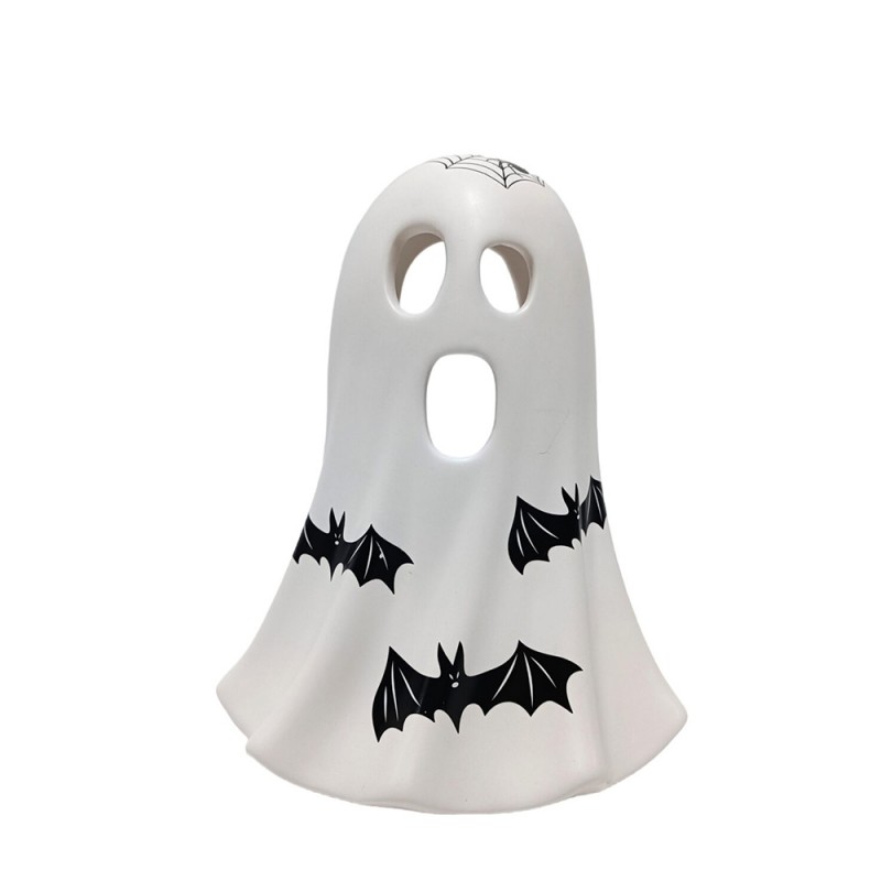 Κεραμικό κηροπήγιο Halloween σε σχήμα φάντασμα 18 εκ