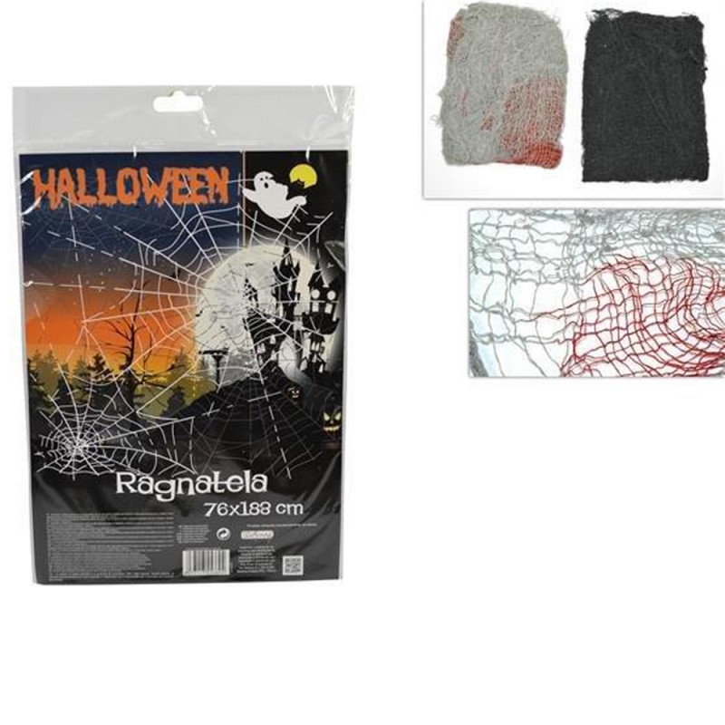 Διακοσμητικός ιστός αράχνης Halloween με επιλογή απόχρωσης 76x183 εκ