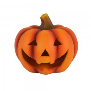Διακοσμητική κολοκύθα Halloween σε πορτοκαλί απόχρωση με ενσωματωμένο φωτισμό 18 εκ