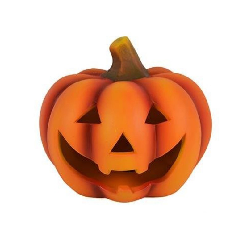 Διακοσμητική κολοκύθα Halloween σε πορτοκαλί απόχρωση με ενσωματωμένο φωτισμό 18 εκ