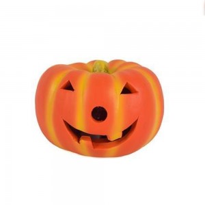 Διακοσμητική κολοκύθα Halloween σε πορτοκαλί απόχρωση με εσνωματωμένο φωτισμό σετ τριών τεμαχίων 9 εκ
