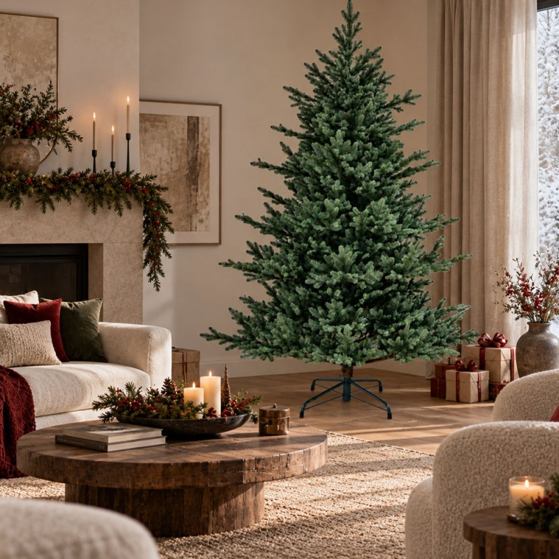 Vienna Spruce Pre-Shaped χριστουγεννιάτικο δέντρο με φύλλωμα full PE σε πράσινη απόχρωση 240 εκ