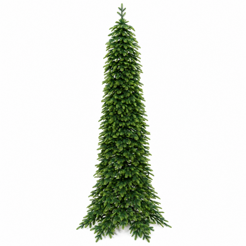 American Forest slim χριστουγεννιάτικο δέντρο με φύλλωμα full PE σε πράσινη απόχρωση 240 εκ