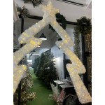 Χριστουγεννιάτικο διακοσμημτικό δέντρο εισόδου με ενσωματωμένο φωτισμό 260x250 εκ