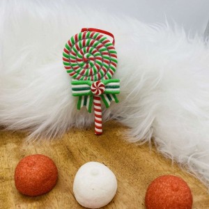 Candy Cane χριστουγεννιάτικο κρεμαστό στολίδι πολύχρωμο γλειφιτζούρι 13 εκ