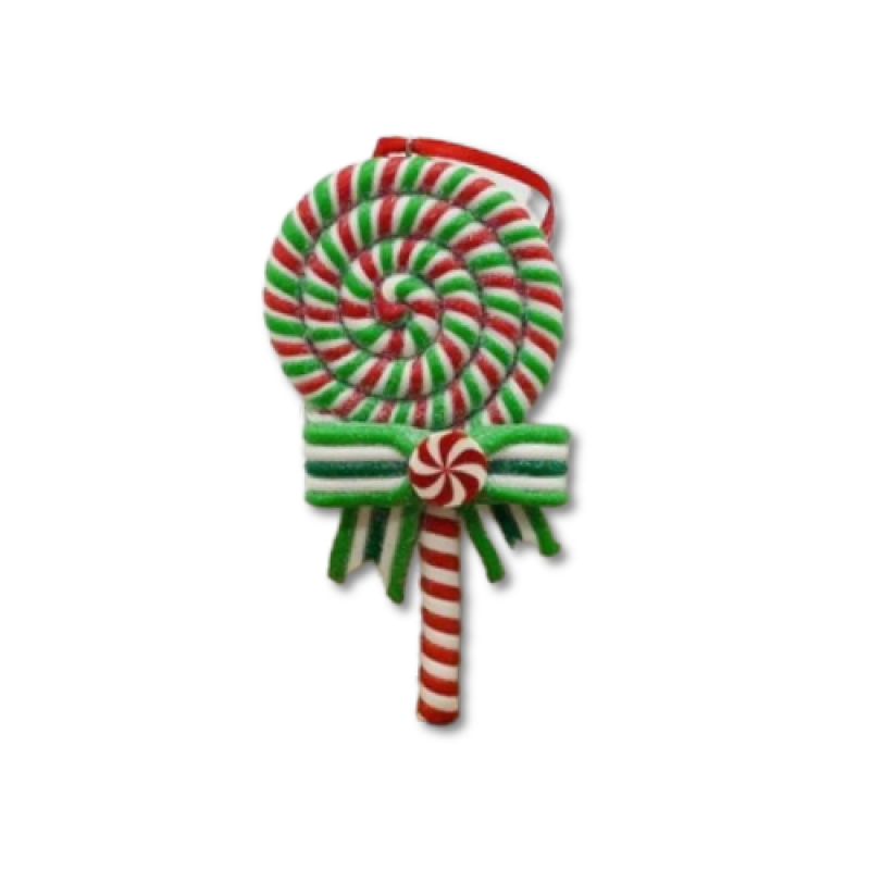 Candy Cane χριστουγεννιάτικο κρεμαστό στολίδι πολύχρωμο γλειφιτζούρι 13 εκ