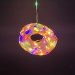 400 microled λαμπάκια σε σειρά με διάφανο καλώδιο IP44 με 8 προγράμματα και πολύχρωμο φωτισμό 5 μέτρα