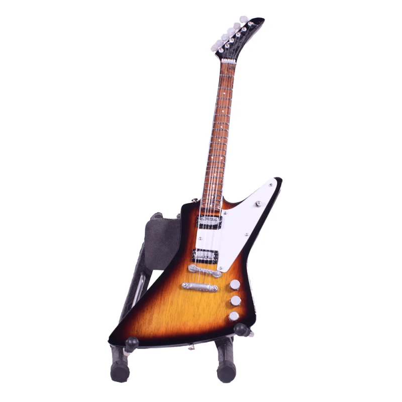 Gibson χειροποίητη ξύλινη ηλεκτρική κιθάρα μινιατούρα σε βάση 20 εκ
