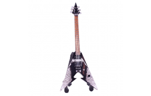 Metallica Kirk Hammett χειροποίητη ξύλινη ηλεκτρική κιθάρα μινιατούρα σε βάση 20 εκ