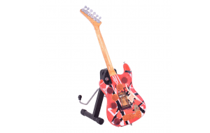 Eddie Van Halen ξύλινη χειροποίητη ηλεκτρική κιθάρα μινιατούρα σε βάση 20 εκ