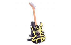 Eddie Van Halen χειροποίητη ξύλινη  ηλεκτρική κιθάρα μινιατούρα σε βάση 20 εκ